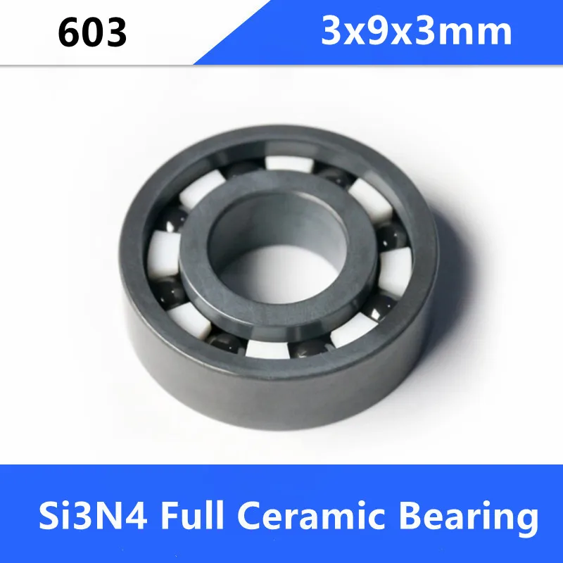 

4/10pcs 603 Si3N4 full Ceramic bearing 3x9x3 mm silicon nitride ceramic deep groove ball bearings 3*9*3