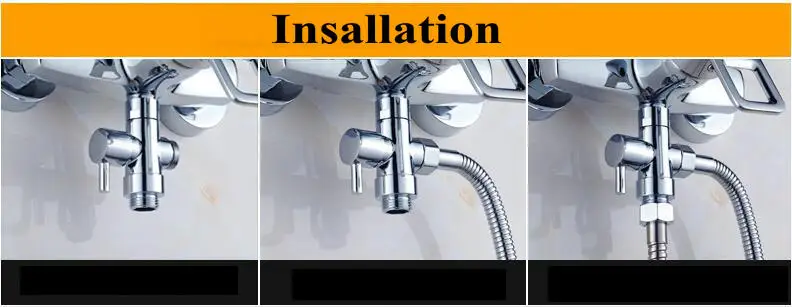 Bathroom Brass Diverter Valve 3 Way BSP 1/2' 3/4' 4/4/4 4/4/6 4/6/6 Shower Tee Adapter Adjustable Shower Head Faucet