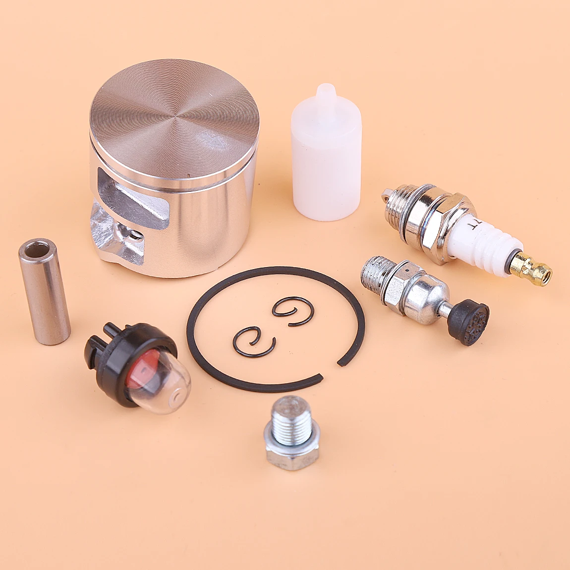 46 มม.ชุดแหวนลูกสูบสําหรับ Husqvarna 555 556 560 562 562XP 560XP 560XPG การใช้กรอง Decompression วาล์ว Primer Bulb Spark Plug