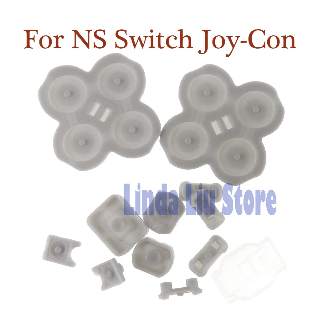1 세트 전도성 고무 D 패드 교체 버튼 NS 스위치 용 풀 세트 왼쪽 오른쪽 고무 패드 수리 부품