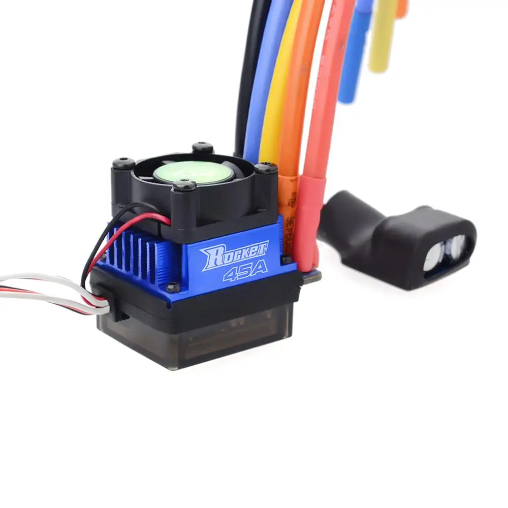 Rocket 45A 60A 80A 120A 150A ESC Brushless Senseless Speed Controller with program card for 1/8 1/10 1/12 1/20 RC Car