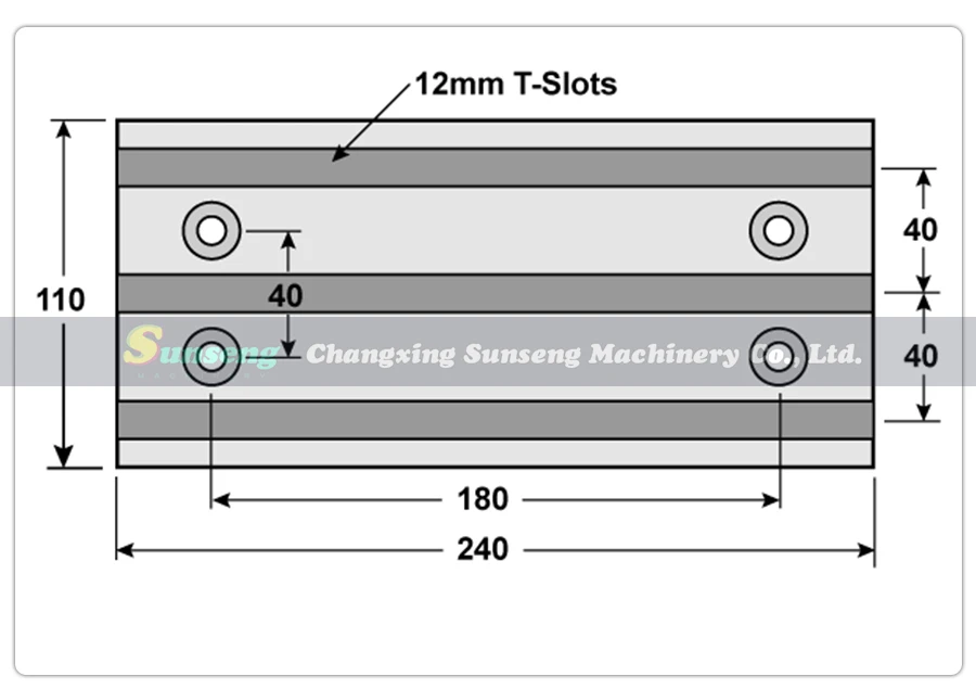 Mill Table 240x110mm SIEG  S/N:10199 C6&SC6/M6&SM6 Machine tool spare parts