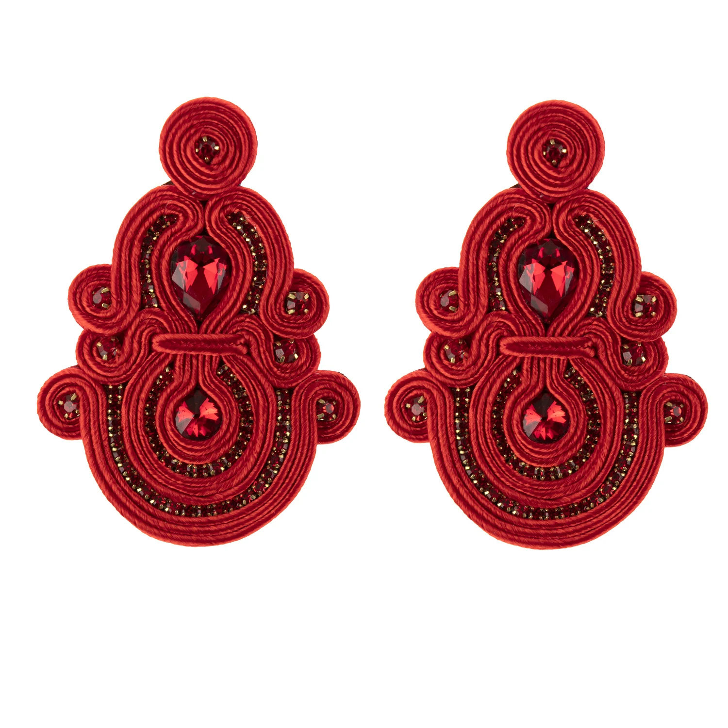 KpacoTa étnico boho longo grandes brincos exagero moda jóias colorido soutache artesanal pingente brinco para presente feminino