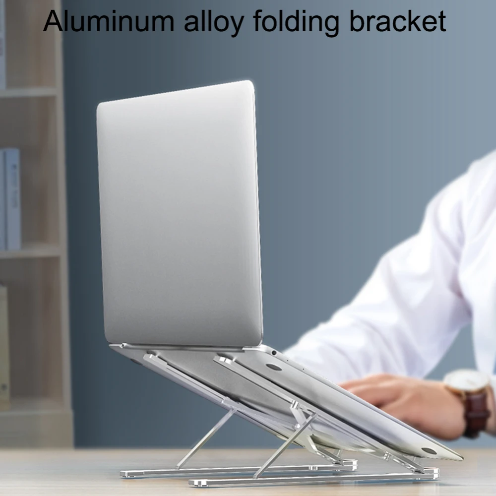 Cooling Rack Folding Adjustable Angle Aluminum Alloy Desktop Portable Holder Office Universal Non Slip Laptop Stand