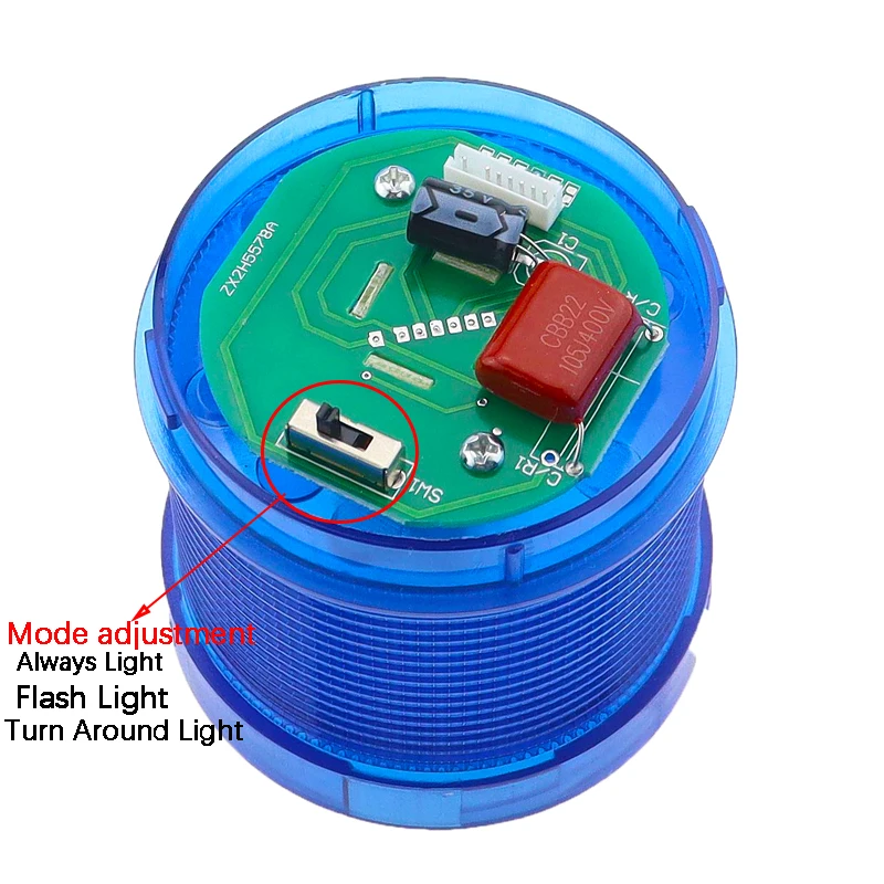 Lámpara de apilamiento seguridad Industrial, torre de luz LED de 5 capas, advertencia, plegable, 12V, 24V, 110V, 220V