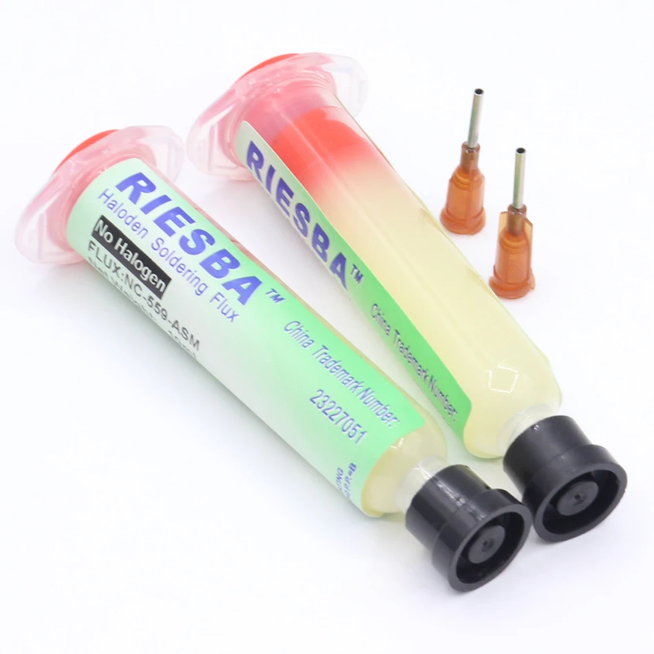 

2Pcs/lot RIESBA NC-559-ASM solder paste flux oil cylinder welding No-Clean