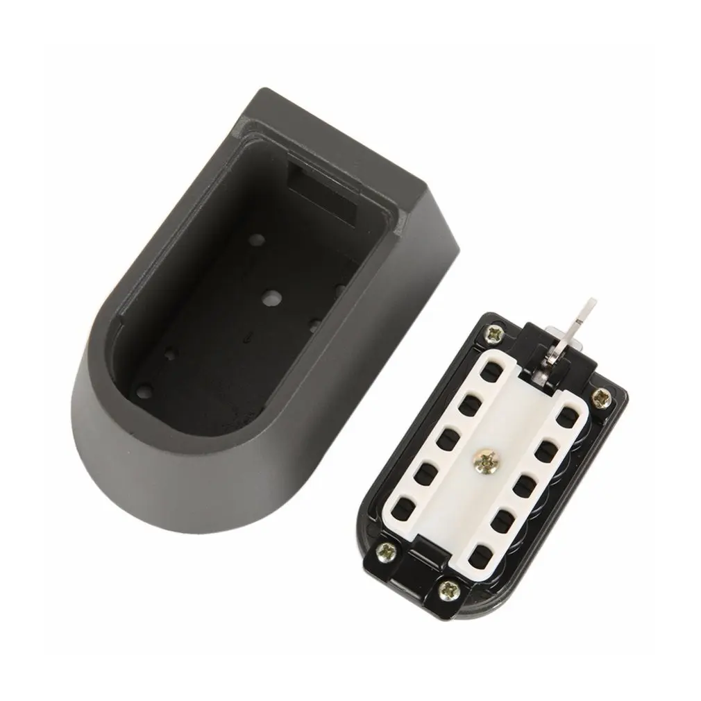 Metal wall-mounted outdoor key box 10 digits button combination password key safe with reset password key holder