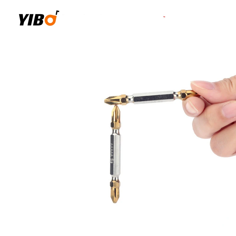 10Pcs PH2 Cross Dubbele Schroevendraaier Bits 65Mm Titanium Coated Elektrische Hex Shank Magnetic Schroevendraaier Boor