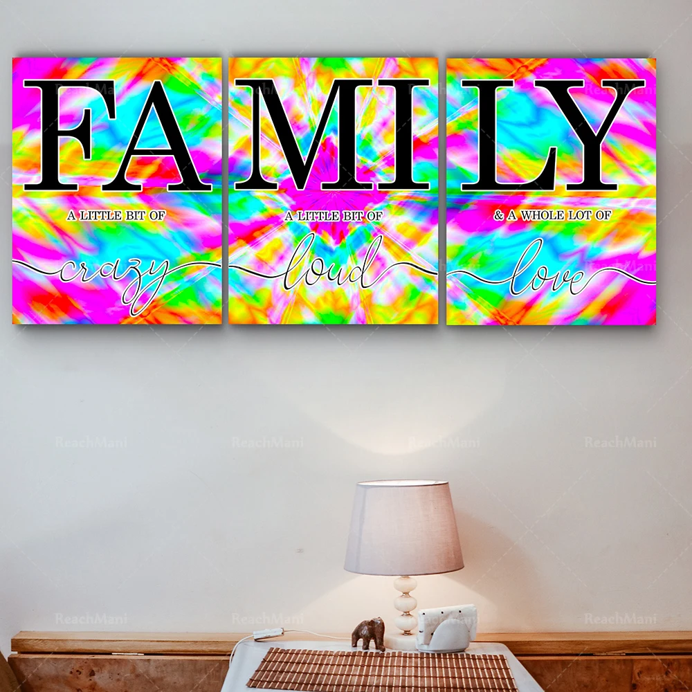 

Family, crazy loud, love art prints, home decoration art signs office walls Nordic art pictures canvas painting posters