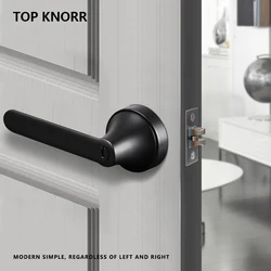 TOPKNORR Door Lock  Door Handle New Style Bedroom Cylinder Boor Handle Black Interior Security Anti-theft Door Lock With Key