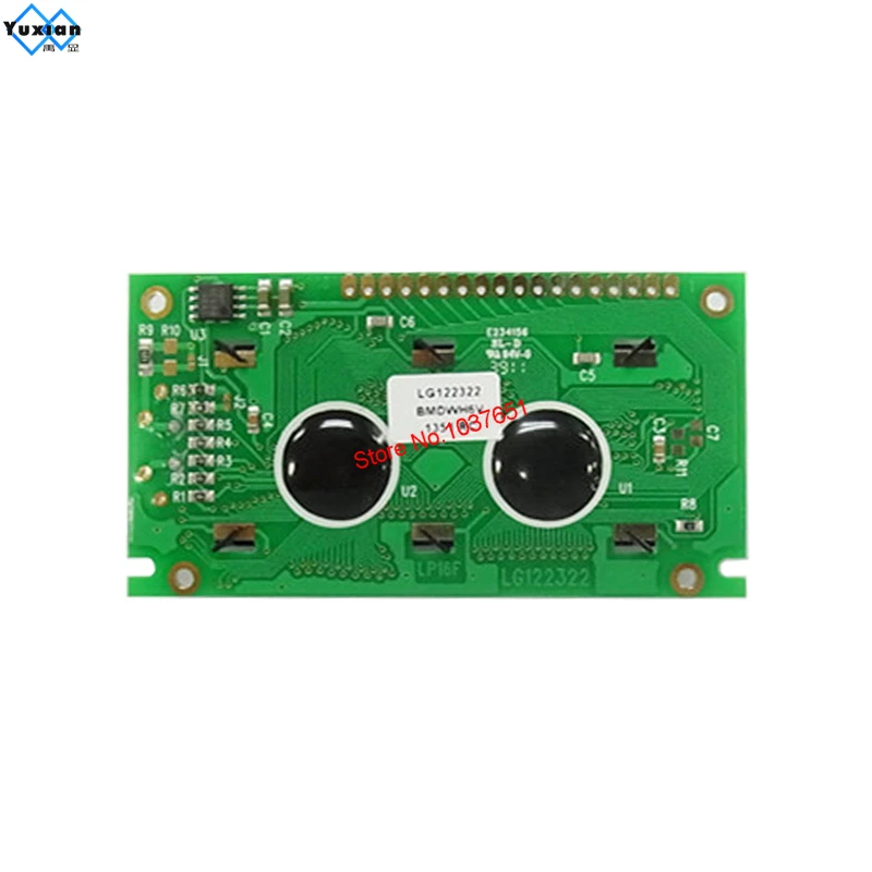 Module LCD 12232 122*32 18pin Xanh Lá Xanh Dương 84*44 Mm SBN1661G_M18 LG122322