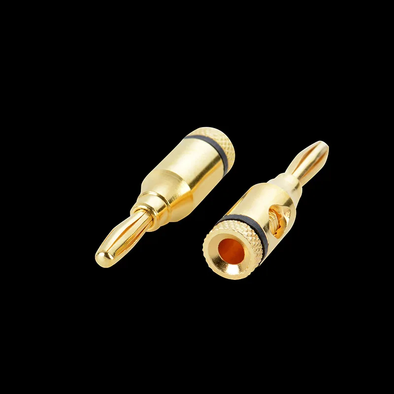 4mm gold-plated plug to connect the hair-burning banana head audio speaker cable socket speaker cable power amplifier terminal