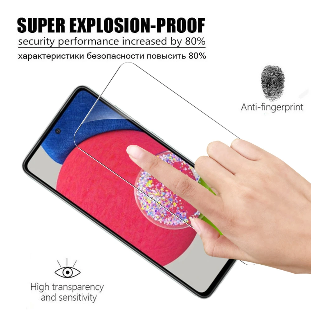 Protector de pantalla para Samsung Galaxy A52S 5G 6,5 "funda de vidrio templado para Samsung A52S A 52S A52 S 5G película protectora de lente de cámara