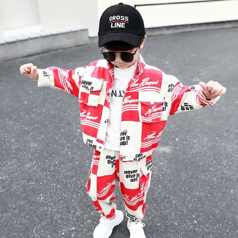 

Boys Clothing Set New Boys Clothes Spring and Autumn Kids Clothes Fashion Fashion Korean-Style Two-Piece Suit Toddler