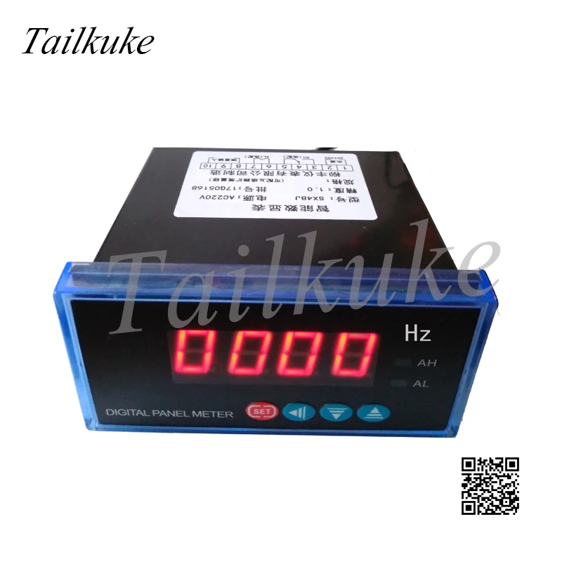 SX48 0-10V Tachometer Digital Display Meter Frequency Converter Frequency Meter Ampere Meter 4-20mA,DP3 Rpm Transmitting