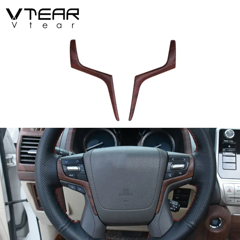 Vtear For Toyota LAND CRUISER Prado 150 interior Frame decoration steering wheel Trim Car styling cover accessories parts 2020