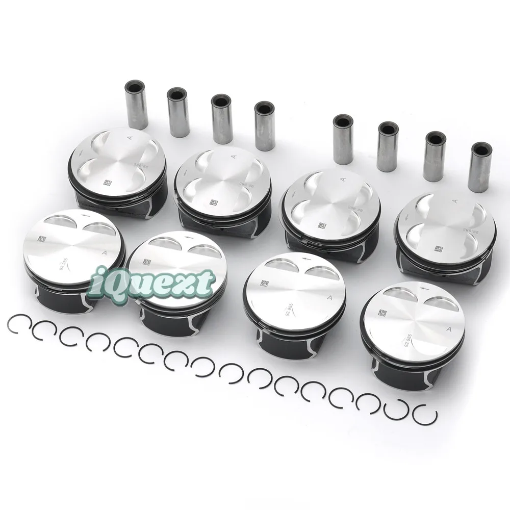 8x Pistons & Rings Set 11257542292 for BMW 550i 650i X5 E60 E61 E63 E65 E70 N62B48 4.8L Naturally Aspirated 4799CC V8 Engine