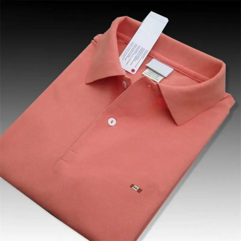 High Quality 100% Cotton Summer New Men Polo Shirts Short Sleeve Lapel Sportswear Hommes Polos Shirt Fashion Male Clothes Tops