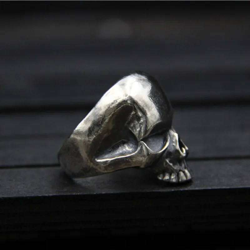 BOCAI Retro S925 silver skull ring men models personalized original design ring