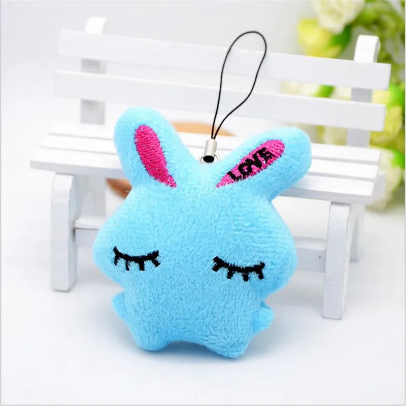 

1Pcs Lovely Plush Doll Toy Rabbit Phone Accessories Mobile Chain A wedding Gift Cartoon Bunny Bouquet Of Material 6cm