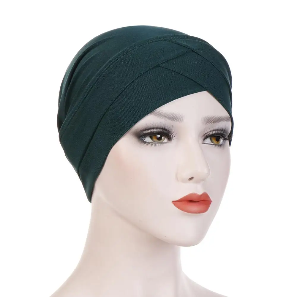 JTVOVO RUNMEIFA 2024 New Modal Full Wrapped Forehead Cross Inner Headscarf Balaclava Elastic Beanie Muslim Women Stylish Hijab