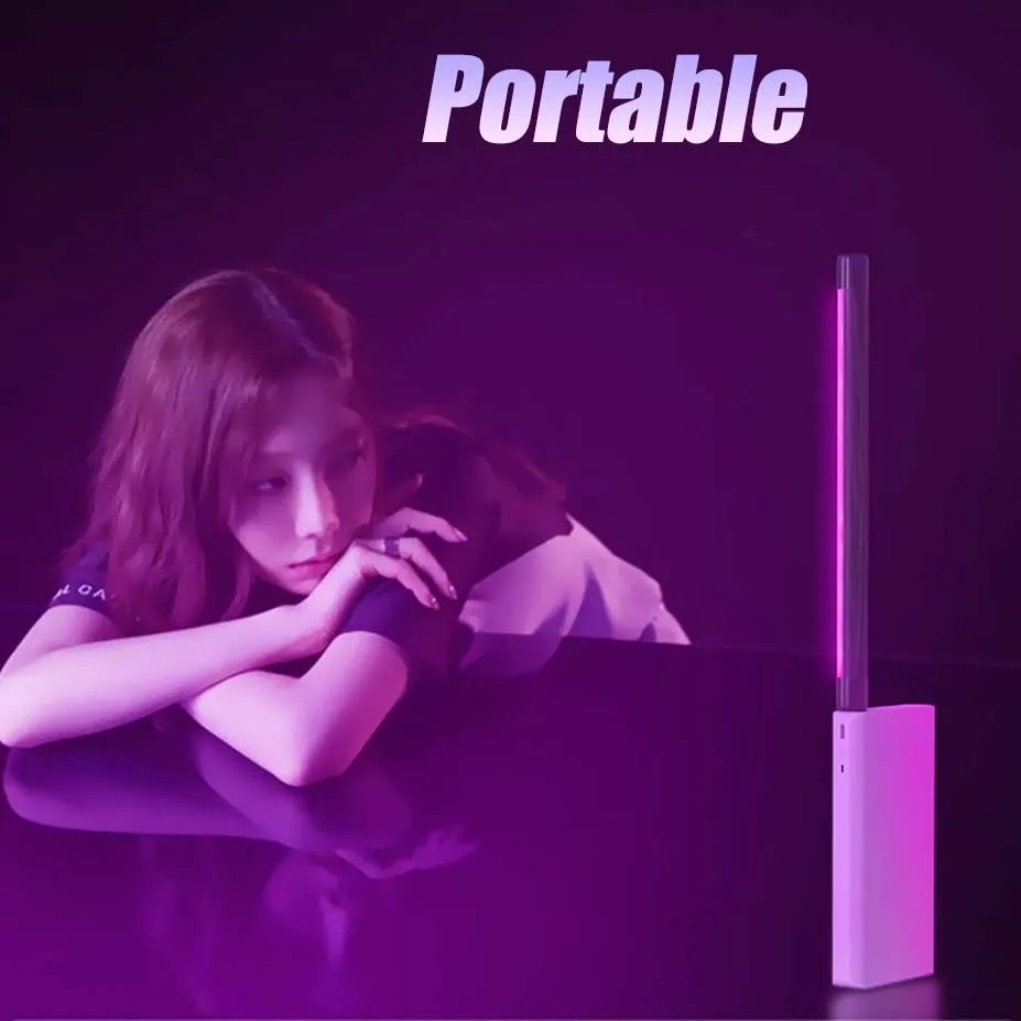 Portable Fill Light RGB Stick Light Photography Colorful Handheld Selfie Atmosphere Lamp Desktop LED Lamp Photography Lighting