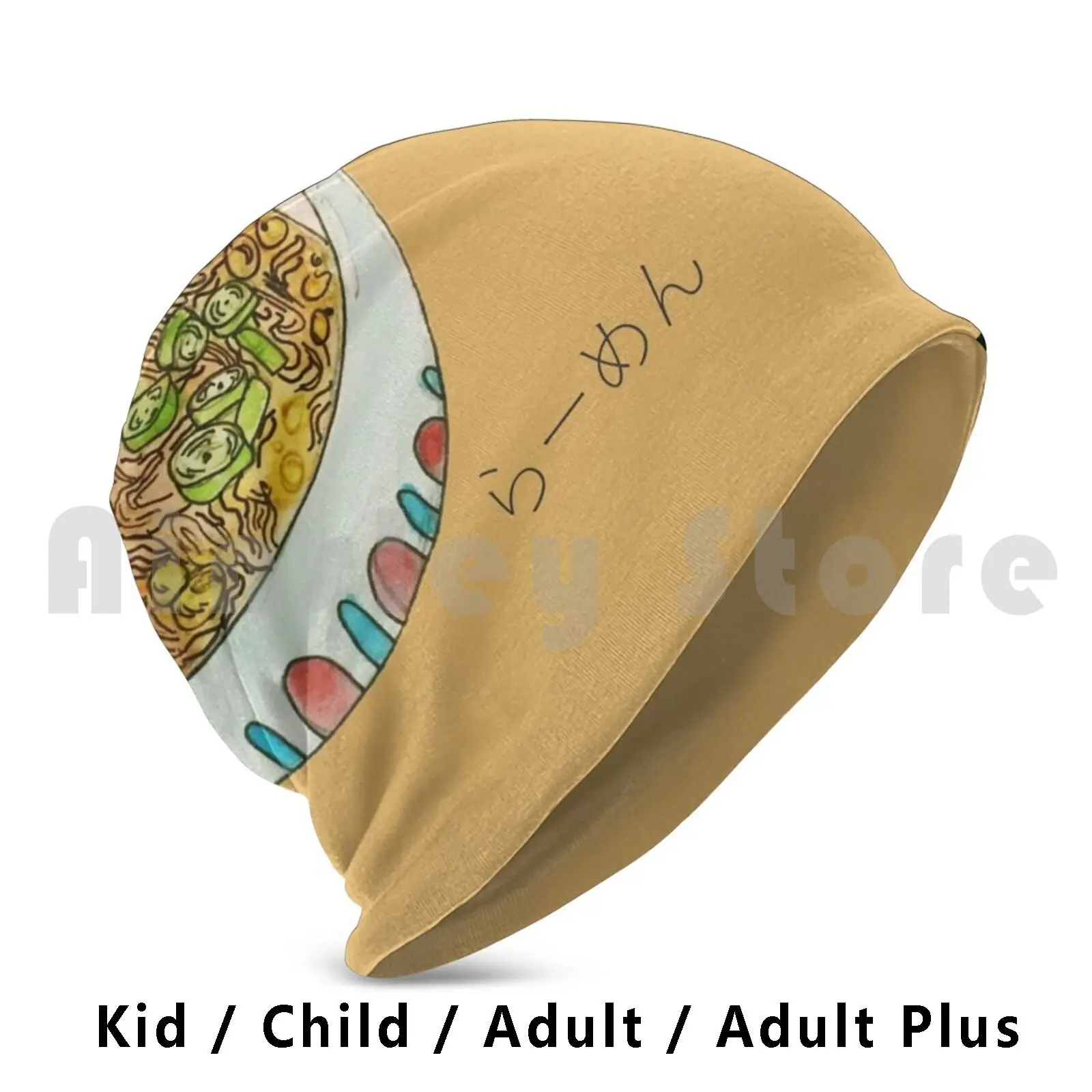 Ponyo's Ramen Beanies Knit Hat Hip Hop Ramen Japan Panda Ponyo Ghibli Studio Ghibli Miyazaki Fan Art Anime Soup