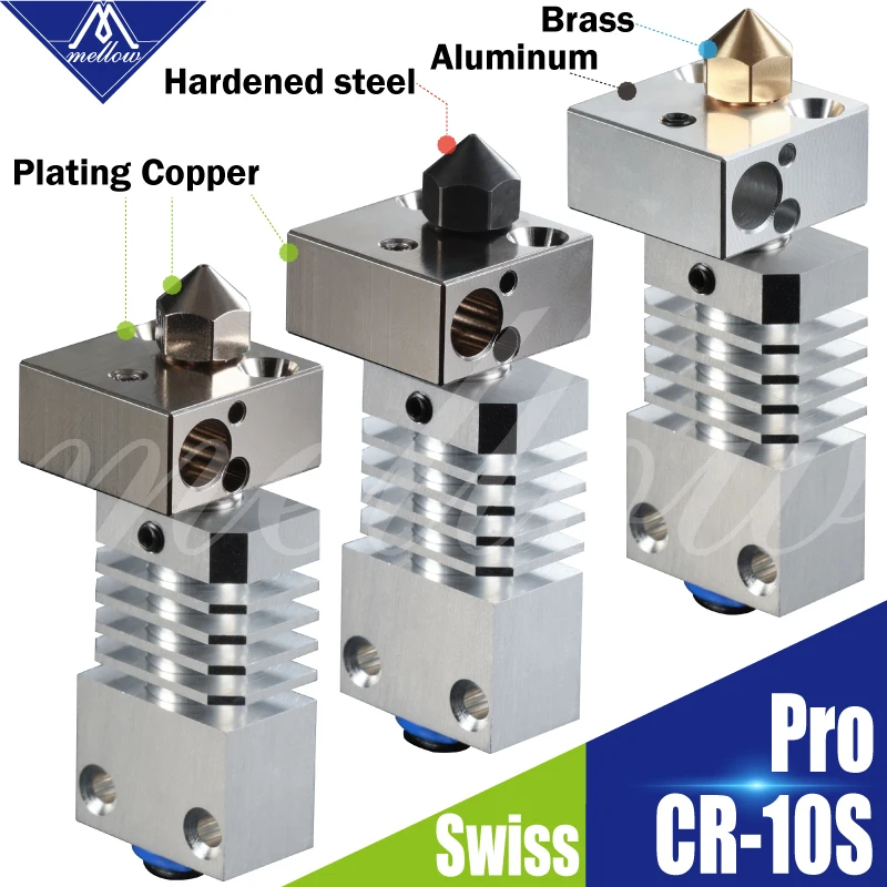 Mellow Top 3D Printer Hotend Swiss CR-10S PRO Hotend upgrade KIT aluminum Heatsink Titanium Heat Break for CR10S PRO