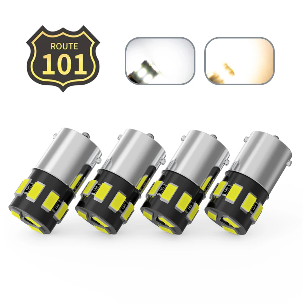 Route101 4X 1156 LED Light Bulbs for RV Travel Trailer Truck 5th Wheel Motorhome Boat and Yacht Marine BA15S 1003 93 1141 Lamps