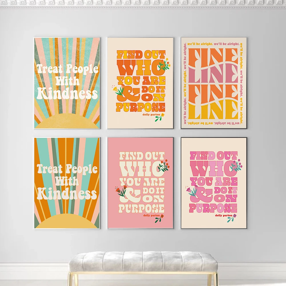 We’LL Be Alright Inspiring Quote Art Canvas Painting Nordic Posters And Prints Wall Art Pictures For Living Room Home Deco