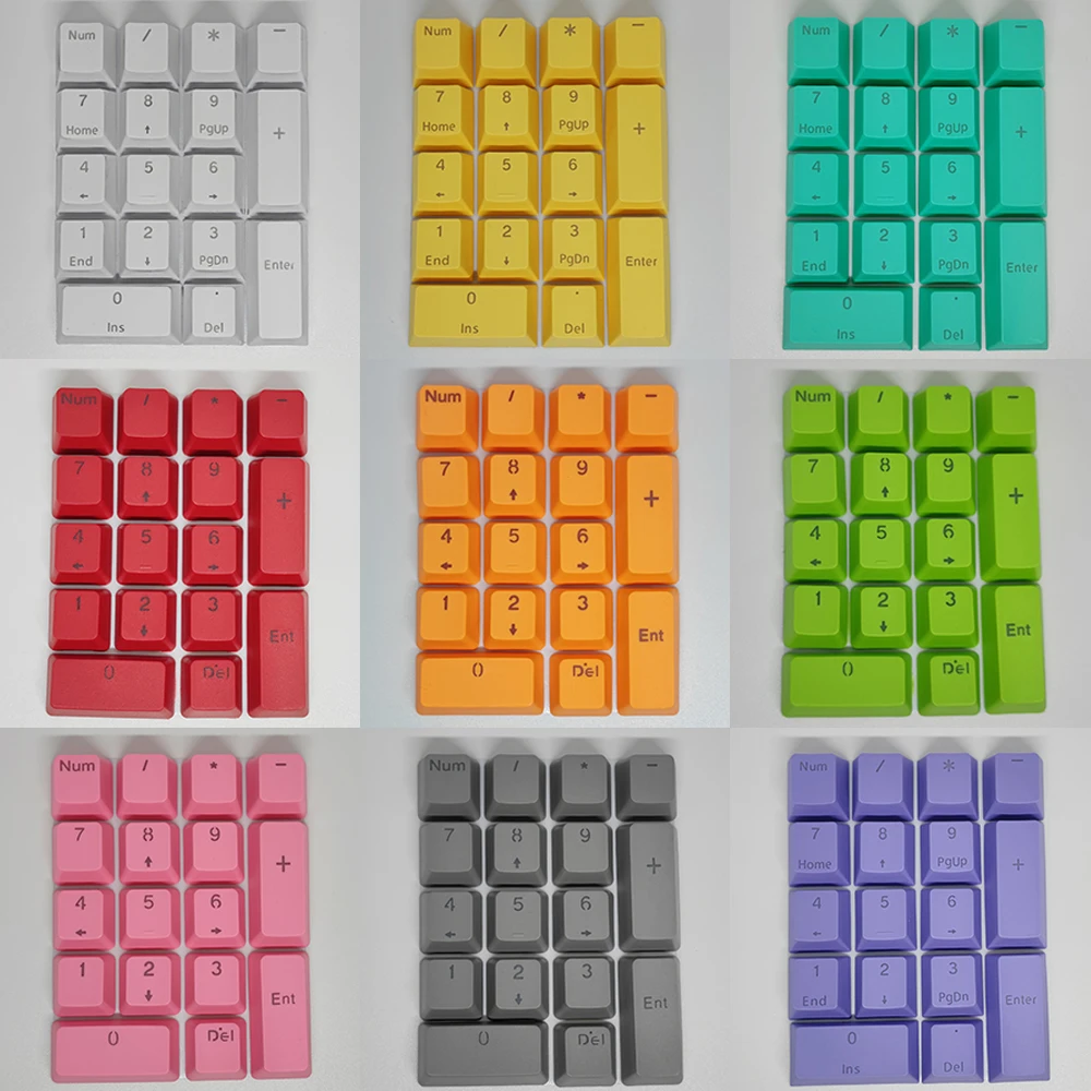 Number Keycaps For Cherry Mx Switch Mechanical Keyboard Black Grey Pink Red Yellow Orange Green Purple White OEM Backlit Key Cap