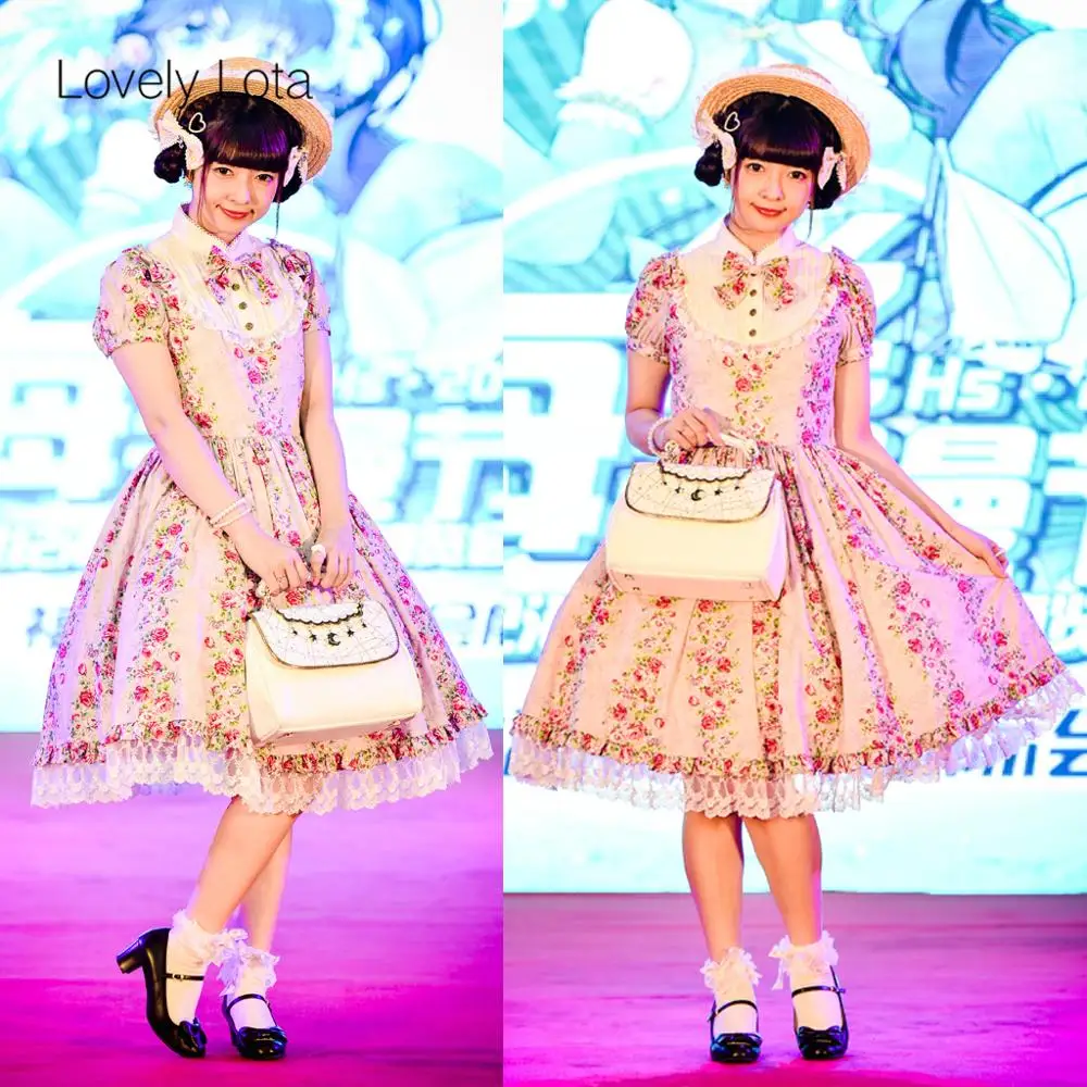 Japanese student sweet lolita backpack vintage falbala cute bowknot love kawaii girl Constellation bag temperament girl