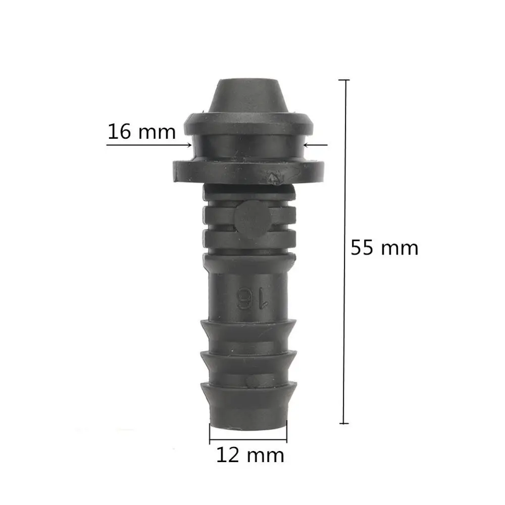 60 Pcs Barbed 12mm to 16 mm Pipe Interface Connector with Rubber O-ring Gasket Irrigation System Water Hose Tube Connector