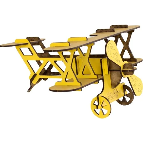 

Joy And Toys 3D Wooden Puzzle Aircraft Yellow