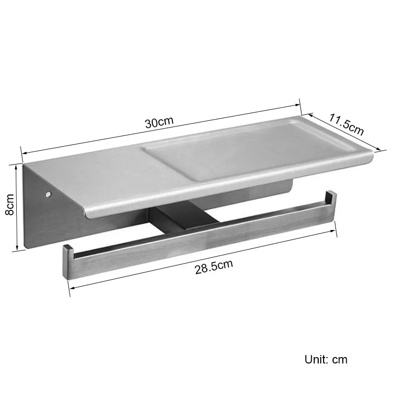 Imagem -05 - Dookole Banheiro Duplo Suporte de Papel Higiénico com Armazenamento do Telefone Aço Inoxidável Dupla Rolo Suporte Tecido Distribuidor Fixado na Parede
