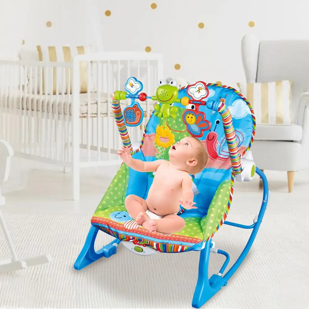 Newborn Gift Baby Rocking Chair Infant Rocker With Music Breathable Bearing 13kg Baby Rocker Suitable For 0-3 Years Old