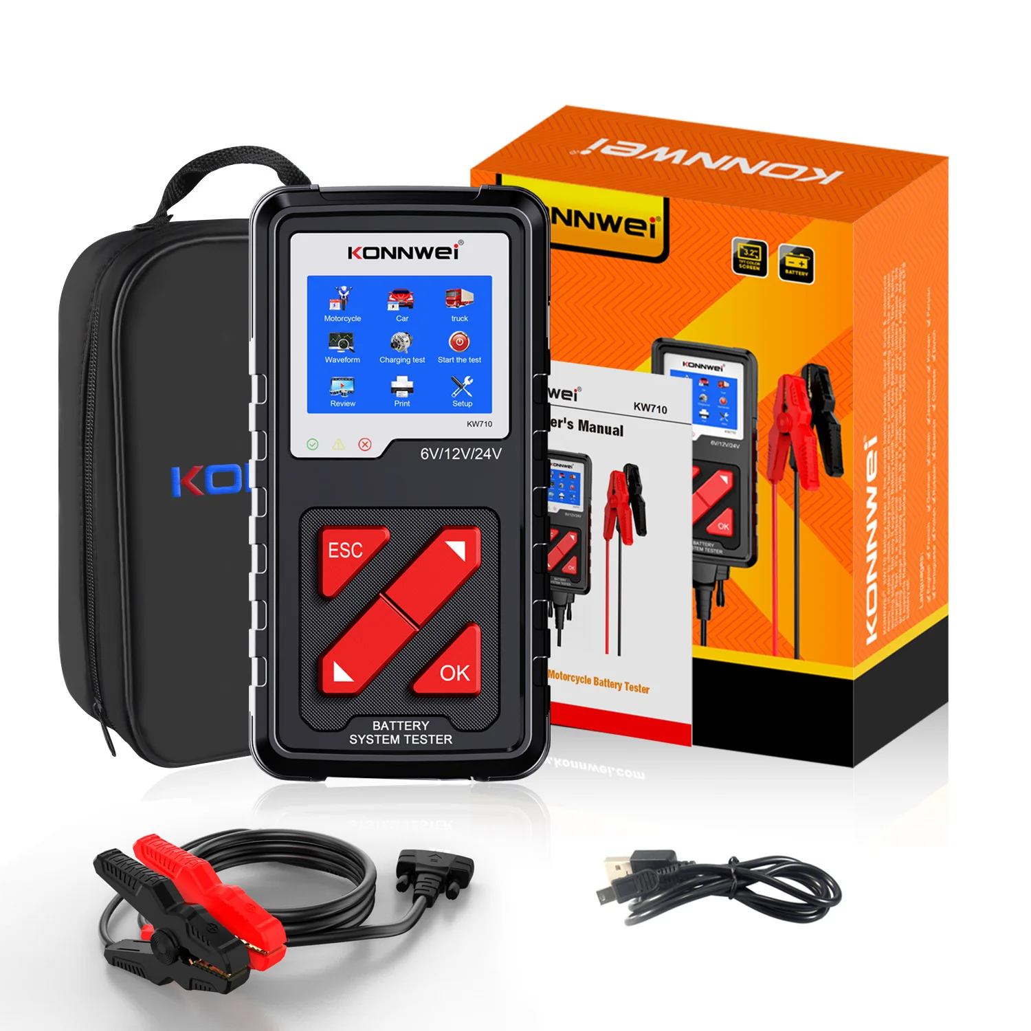 The new KW710 6 v and 24 v, the car truck motorcycle yacht lawn mower battery cell detector etc