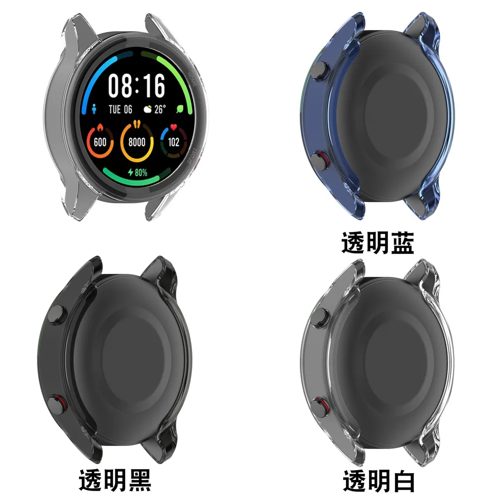 BEHUA For Xiaomi Mi Watch Color Sport Case Silicone Shockproof Protective Cover Cases Soft TPU Protector Shell Frame Accessories