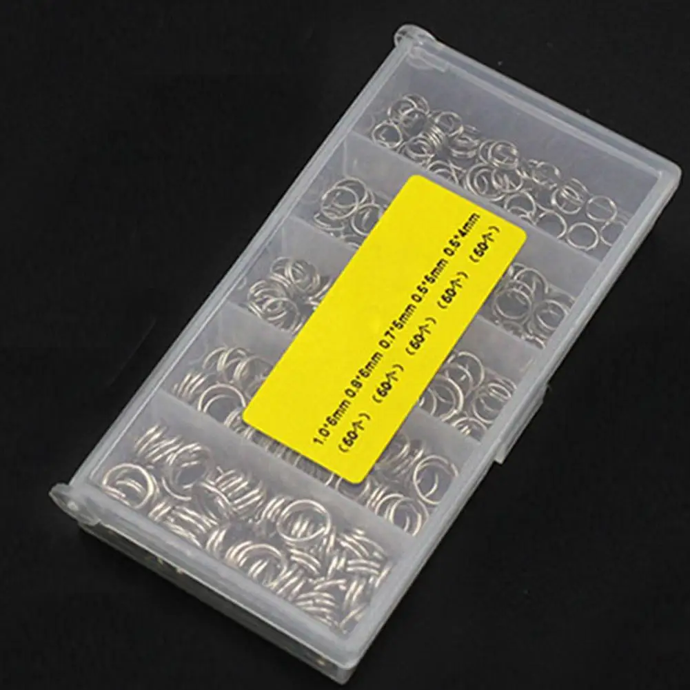 250 قطعة الفولاذ المقاوم للصدأ الصيد سبليت خواتم مزدوجة حلقة موصلات معالجة 5 حجم 4/5/6 مللي متر الصيد معالجة Pesca Iscas أداة الاسمية #3