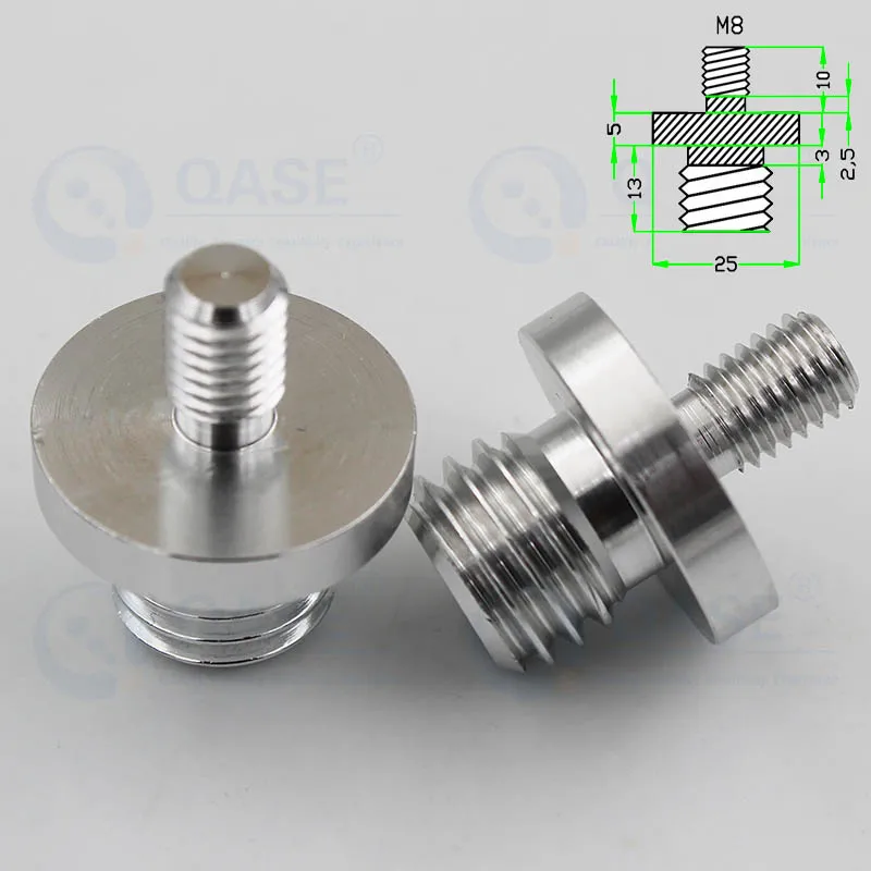 Imagem -05 - Polegada m8 M10 Adaptador Parafuso de Conexão para Prisma Gps Centrando Pólo Haste de Vedação Tampa Mapeamento Colher Net Peças 8