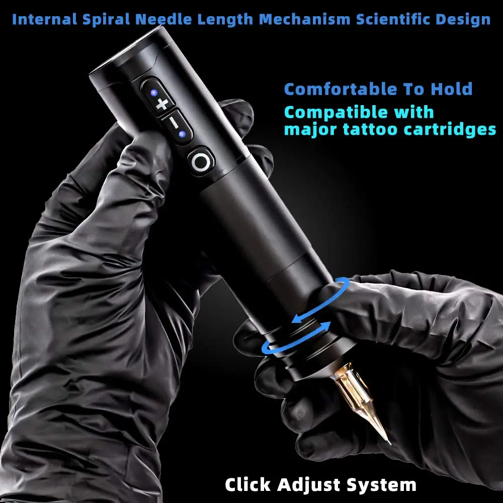 Ambition-máquina de pluma de tatuaje inalámbrica profesional Ninja, potente Motor de CC sin núcleo, pantalla Digital para el cuerpo del artista,