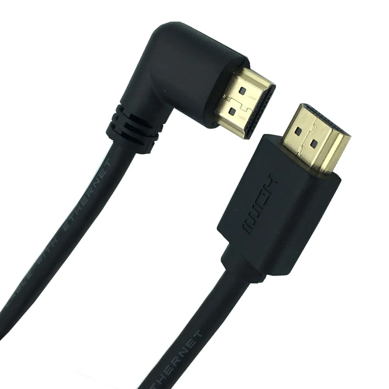 4K kabel 2.0 kompatybilny z HDMI 90/270 stopni kabel HDTV 15CM 0.6M 1.8M 1080P 3D dla projektor do komputera TV PS3 4 Ultra 3D komputer