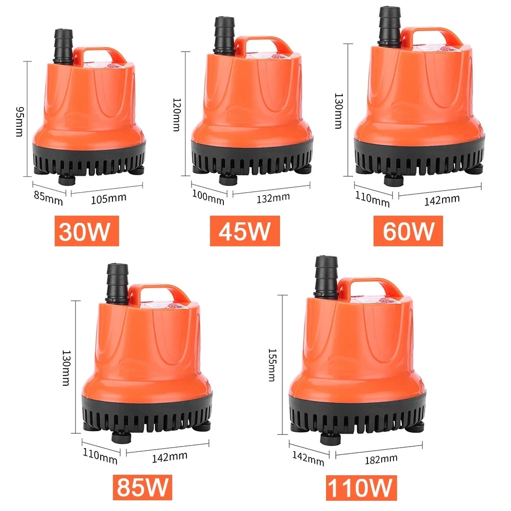 물고기 탱크 하단 흡입 펌프, 30/45/60/110, 수족관용 잠수정 펌프, 조용한 워터 펌프, 다기능 소형 흡입 펌프 