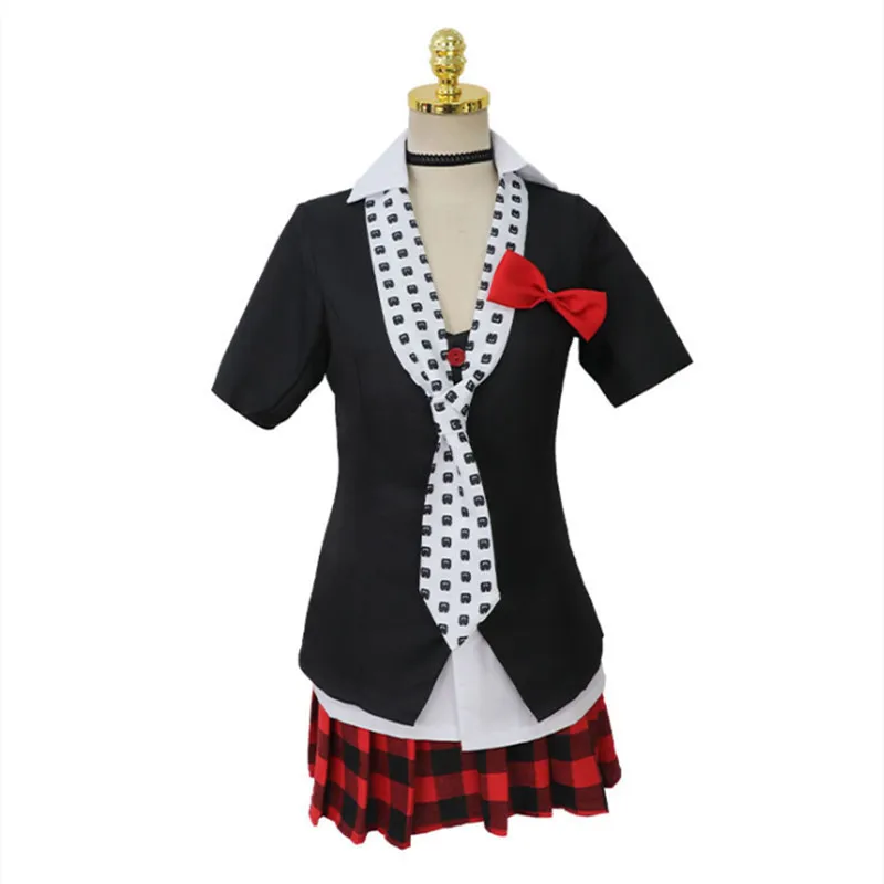 Anime Cosplay Danganronpa Costume Enoshima Junko Uniform Cafe Workwear Short Skirt Zentai Suit Full Set