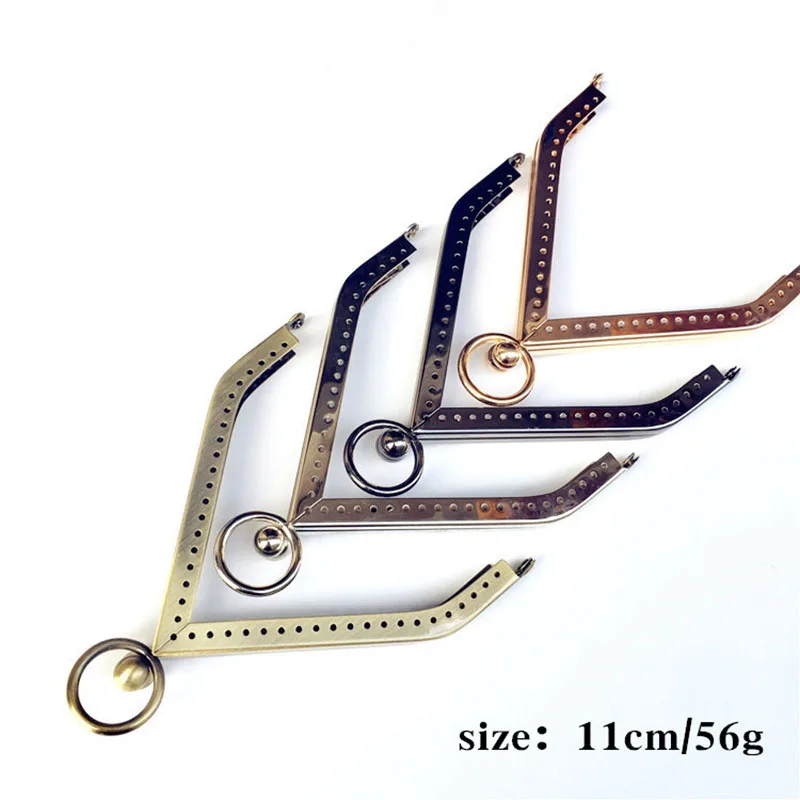 

10Pcs 11cm Triangle Purse Frame Kiss Clasp DIY Metal Accessories For O Bag Frame Vintage Coin Purse Metal Clutch Bag Frame