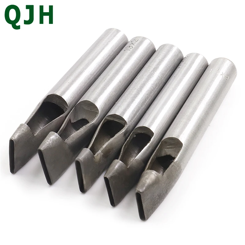 QJH Width 2mm DIY leather punching punch tool oval waist punch flat mouth punch rounded word flat