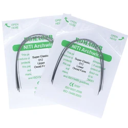 Dental Arch Wires 10 Pieces Orthodontic Super Elastic NITI Round Archwire Ovoid For Dentist Dentisty Bracket Brace