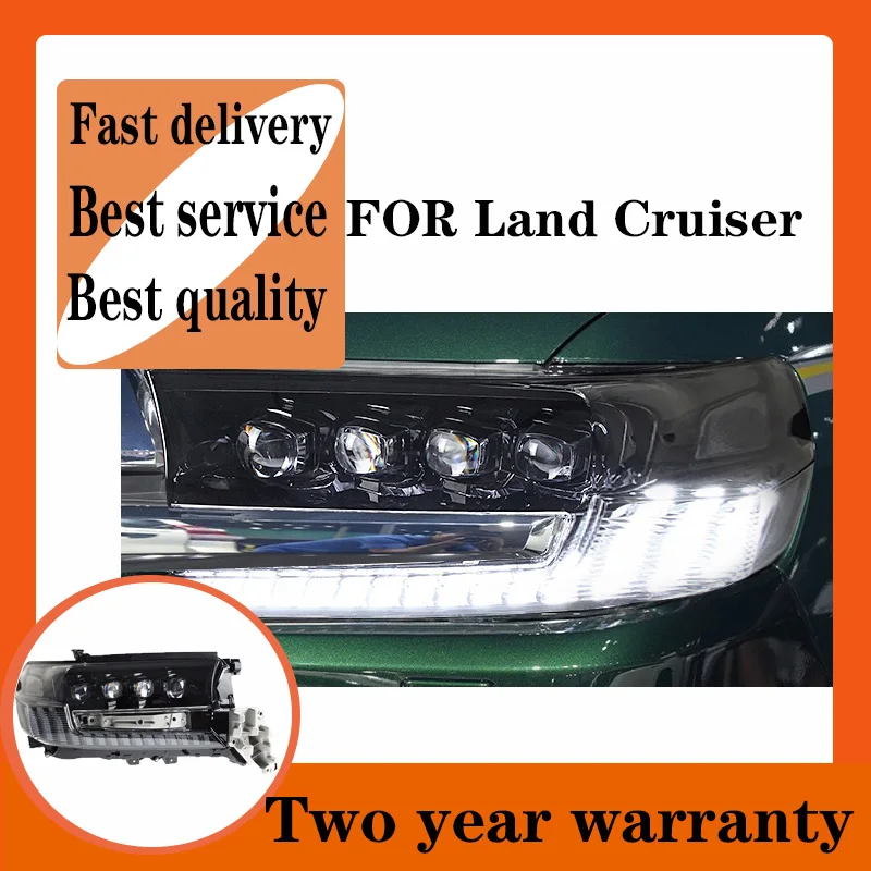 

For TOYOTA Land Cruiser Headlights 2016-2019 DRL Head Lamp LED Bi Xenon Bulb Fog Lights Car Access