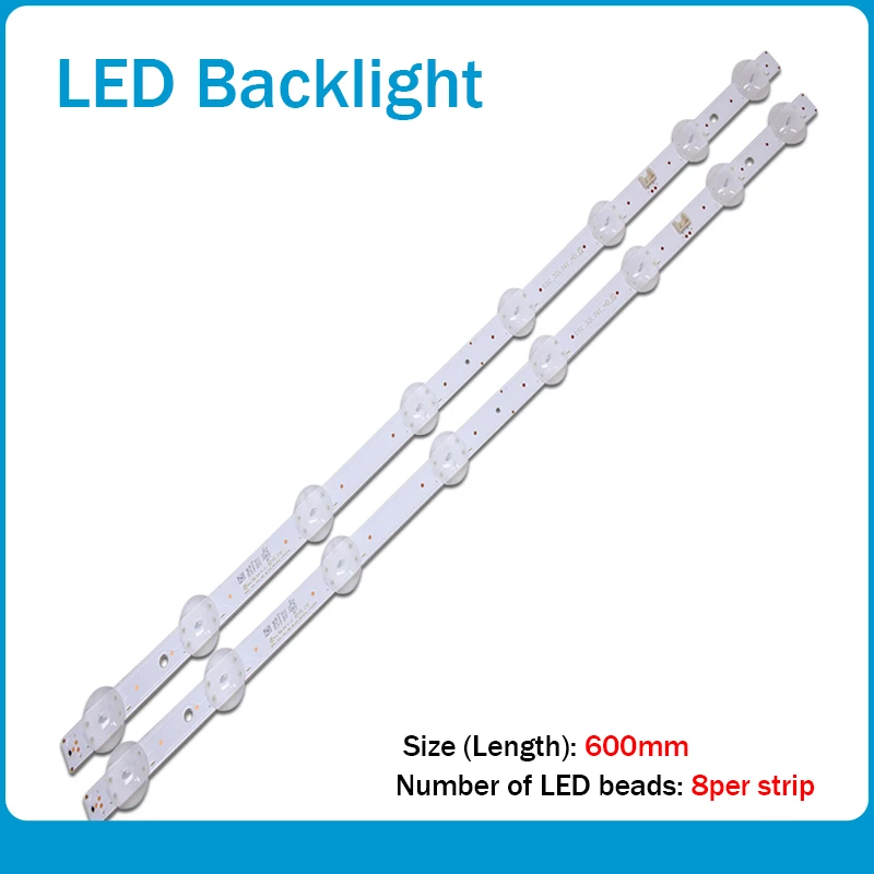 New  2 PCS 8LEDs 600mm LED backlight strip for LG 32LJ510U HC320DXN-ABSL1-A142 SSC_32LJ61_HD S SSC_32LJ61_HD_8LED