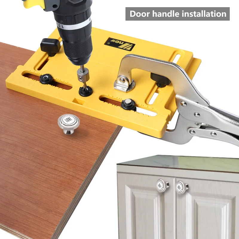 Drawer Track Installation Jig Slide Positioning Hinge Jig Hole Opener for Woodworking Cabinet Hardware Mounting Tools